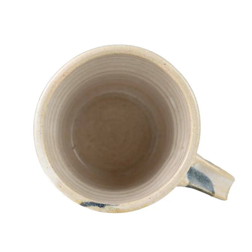 Vintage Handmade Japanese Studio Pottery Mug – Wabi-Sabi Ceramic Coffee Cup